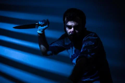 Killer with Knife Stock Photos