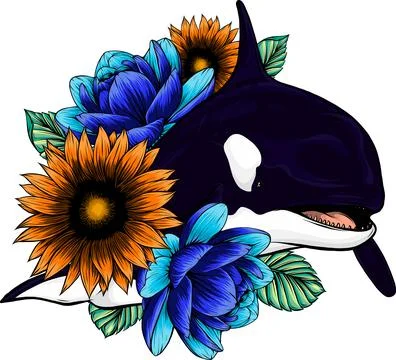 Killer Whale or Orca vector illustration design Illustrazione stock