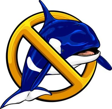 Killer Whale or Orca vector illustration design Illustrazione stock