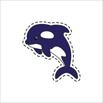 Killer whale. Vector illustration Stock Illustration