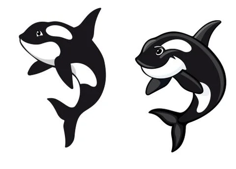 Killer whales Stock Illustration