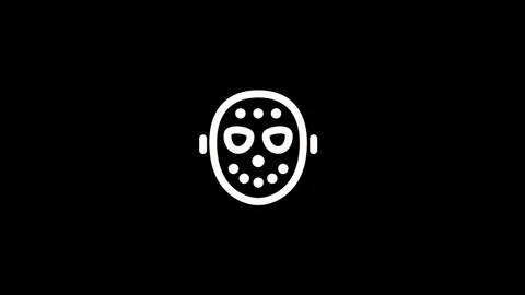 Killer white icon motion video Stock Footage 293997118