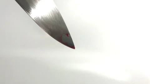 The killer's bloody knife Stock Footage 146711486
