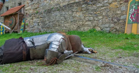 Killing a knight Stock Footage 62839119