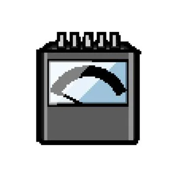 Kilo watt meter pixel art vector illustration Stock Illustration
