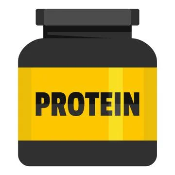 Kilogram protein icon, flat style. Stock Illustration