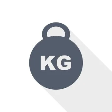 Kilogram vector icon, kilo, kg, weight concept flat design illustration in ep Stock Illustration