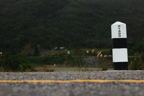 Kilometer point Foto stock
