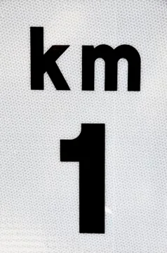 Kilometer signal 写真素材