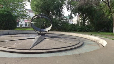 The Kilometer Zero Monument in Bucharest, Romania. Stock Footage 277091504