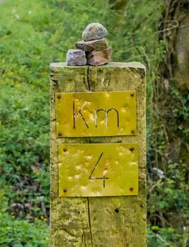 Kilometers walked Stock Photos