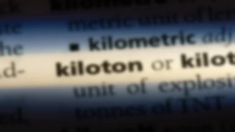 Kiloton word in a dictionary. Stock Footage 99561941