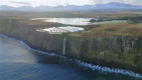 Kilt Rock Falls, Isle of Skye, Inner Hebrides, Highlands, Scotland Stock Footage 303164418