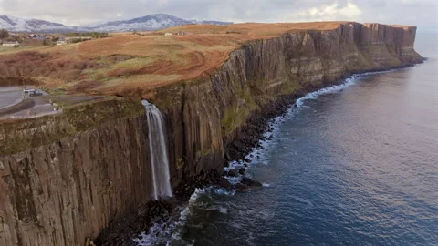 Kilt Rock Falls, Isle of Skye, Inner Hebrides, Highlands, Scotland Stock Footage 303164832
