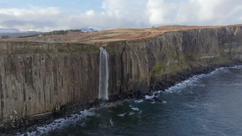 Kilt Rock Falls, Isle of Skye, Inner Hebrides, Highlands, Scotland Stock Footage 303167892