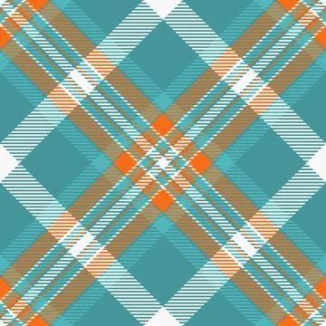 Kilt texture background pattern, azul plaid seamless check. Symmetry vector.. Ilustração Stock