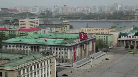 Kim Il Sung Square, Pyongyang, North Korea Stock Footage 11062074
