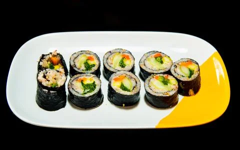 Kimbap rolling rice Stock Photos