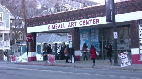 Kimble Arts Center During Sundance Film Festival Stock Footage 1069438