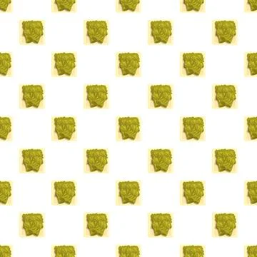 Kimchi cabbage pattern repeating on a white background Illustrazione stock