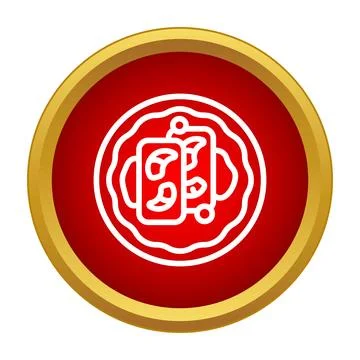 Kimchi korean fermented cabbage dish icon design Stock Illustration