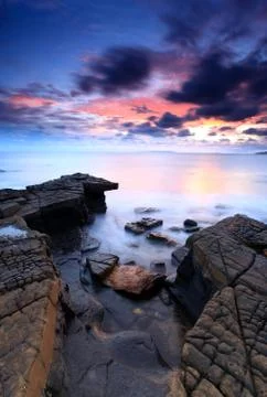 Kimmeridge bay dorset Stock Photos