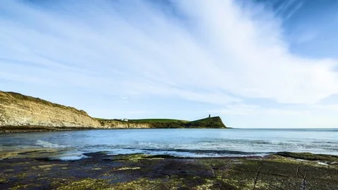 Kimmeridge Bay in Dorset - Time Lapse Video Stock Footage