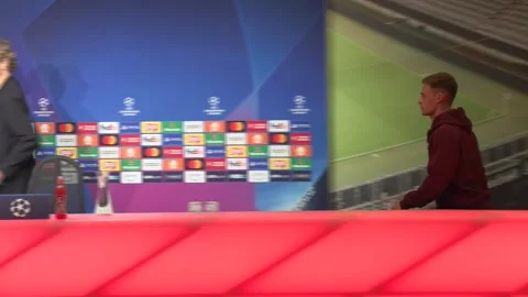 Kimmich warns Real Madrid is "always dangerous", Múnich (Alemania), DE - 29 Apr  Stock Footage 274084177