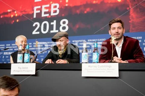 Kimmie Kim, Foy Vance and Murray Cummings at Berlinale 2018 Stock Photos