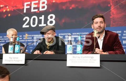 Kimmie Kim, Foy Vance and Murray Cummings at Berlinale 2018 Stock Photos