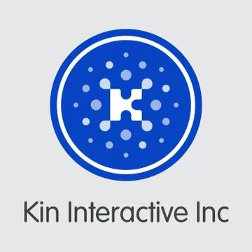 Kin Interactive Inc Cryptocurrency. Vector KIN Coin Symbol. Stock Illustration