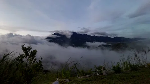 Kinabalu Peak Sunset Timelapse Stock Footage 203900398