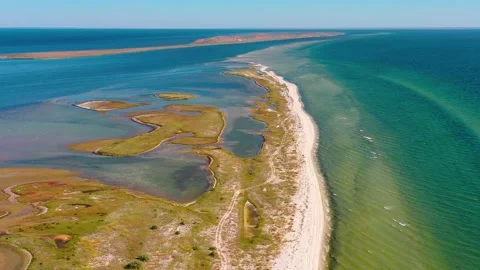 Kinburn spit in Ukraine Stock Footage 200466889