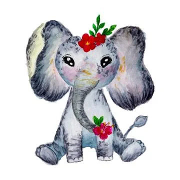 Kind elephant Stock Illustration
