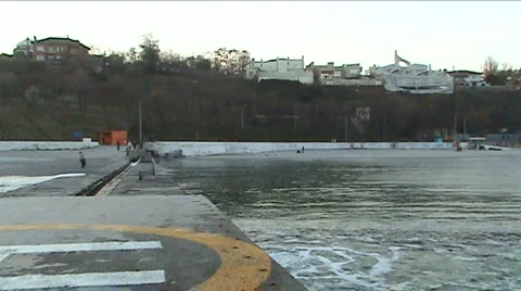 Kind from a helipad Stock Footage 917513