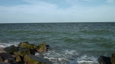 Kind on a sea before a gale Stock Footage 36675762