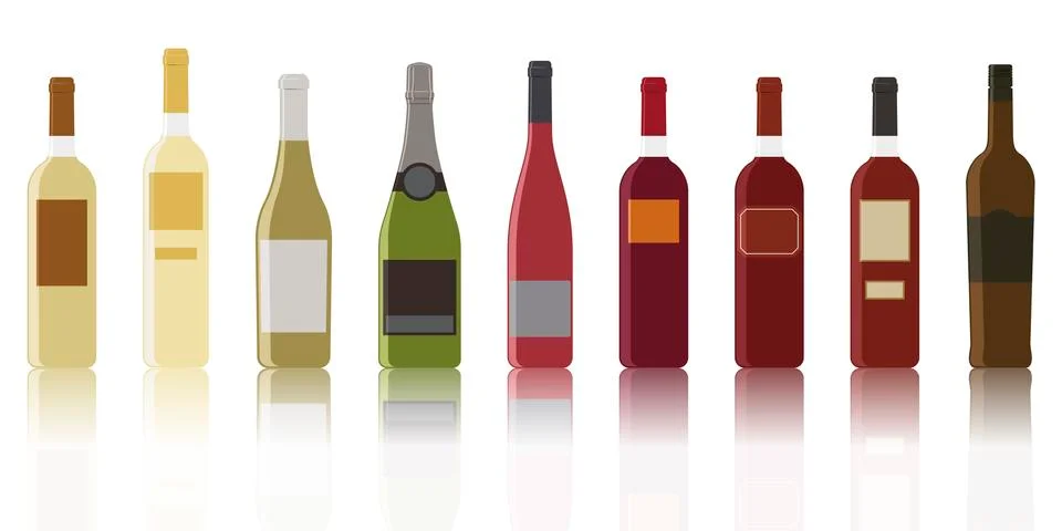 Kind of wines Stock Illustration