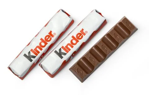 :Kinder chocolate bars Illustrazione stock