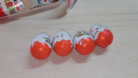 Kinder eggs Stock Photos