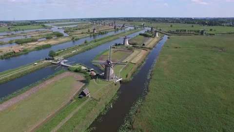 Kinderdijk Stock Footage 130926538