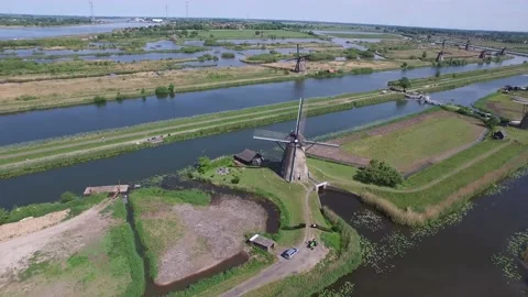 Kinderdijk 스톡 동영상 130926682