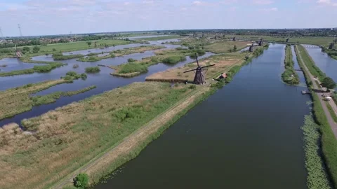 Kinderdijk 스톡 동영상 130926758