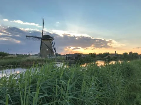 The Kinderdijk windmills Stock Photos