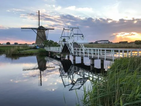 The Kinderdijk windmills Foto stock