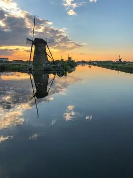 The Kinderdijk windmills Stock Photos