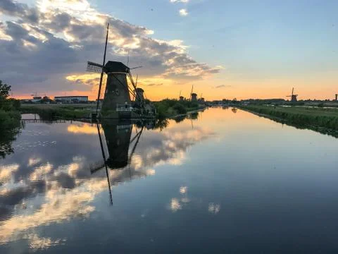 The Kinderdijk windmills Stock Photos