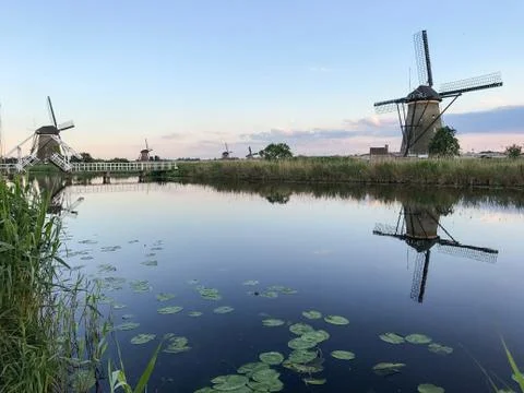 The Kinderdijk windmills Stock Photos