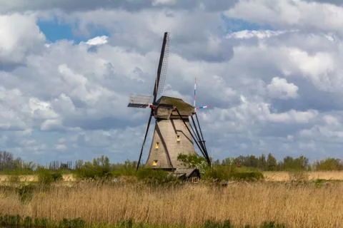Kinderdijk windmills Stock Photos