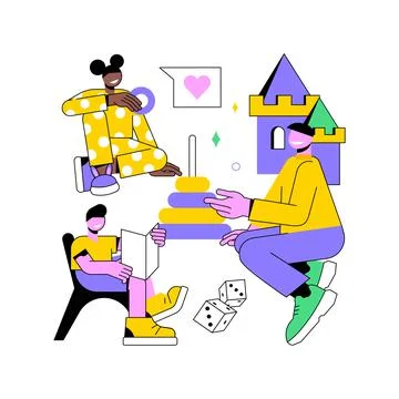 Kindergarten abstract concept vector illustration. Stock Illustration