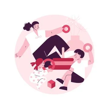 Kindergarten abstract concept vector illustration. Stock Illustration